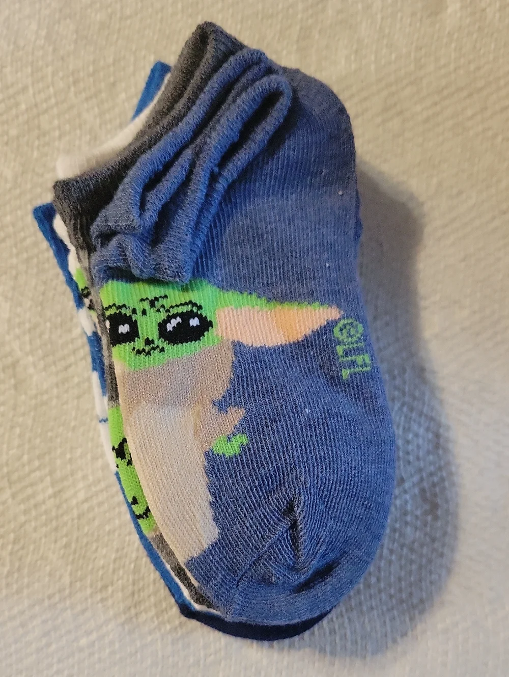 5 Pk Disney Star Wars Mandalorian No-Show Grogu Baby Yoda Kid's Socks 6-8 1/2
